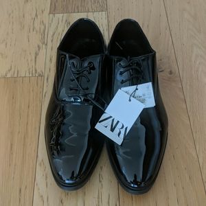 BNWT Zara Men's Derby Shine Dress Shoes 41 8